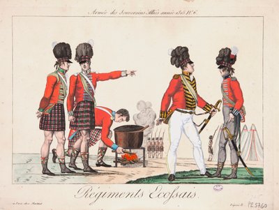 Scottish Regiments, Army of the Allied Sovereigns, 1815 by Adrien Pierre Francois Godefroy